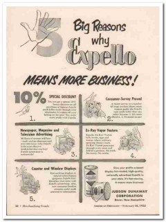 judson dunaway corp 1952 expello kills moths eggs worms vintage ad judson dunaway corp 1952 expello kills moths eggs worms vintage ad