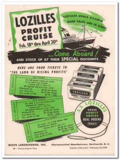 white laboratories inc 1952 lozilles lozenges medical vintage ad white laboratories inc 1952 lozilles lozenges medical vintage ad
