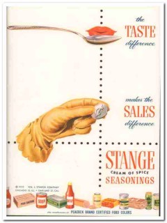 wm j stange company 1952 taste sales seasoning meat packing vintage ad