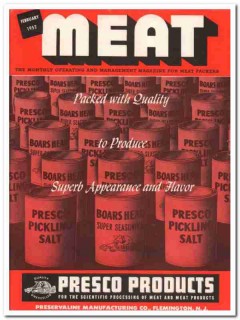 preservaline mfg company 1952 presco products meat packing vintage ad