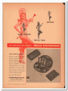 Columbia Walescraft Ltd 1946 Vintage Ad Leather Purse Wales Scotchfold