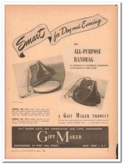 gift maker products 1946 day evening all-purpose handbag vintage ad