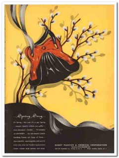 hardy plastics chemical corp 1946 spring song handbag frame vintage ad
