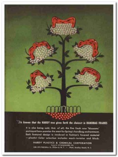 hardy plastics chemical corp 1946 tree handbag frame vintage ad