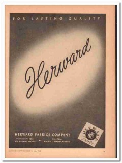 herward fabrics company 1946 lasting quality handbag vintage ad herward fabrics company 1946 lasting quality handbag vintage ad