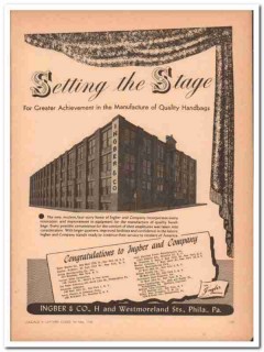 inger company 1946 setting stage new home quality handbag vintage ad inger company 1946 setting stage new home quality handbag vintage ad