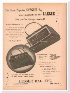 lesser bag inc 1946 popular swagger larger handbag vintage ad lesser bag inc 1946 popular swagger larger handbag vintage ad