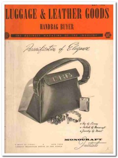 monocraft initials inc 1946 personification surrey handbag vintage ad