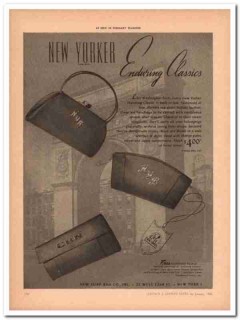 new york bag company 1946 endwring classics handbag leather vintage ad