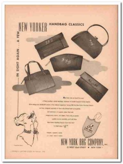 new york bag company 1946 yorker classics leather handbag vintage ad