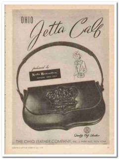 ohio leather company 1946 jetta calf rosenstein handbag vintage ad