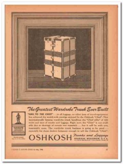 Oshkosh Trunks Luggage Company 1946 Vintage Ad Wardrobe Greatest Built