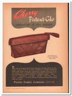 patent fabric company 1946 cherry patent-glo capri handbags vintage ad