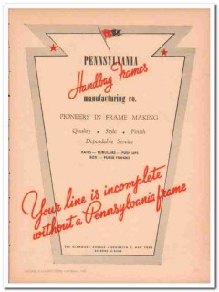 pennsylvania handbag frames mfg company 1946 pioneers vintage ad