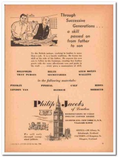 Philip Jacobs Of London 1946 Vintage Ad Leather Goods Generations Philip Jacobs Of London 1946 Vintage Ad Leather Goods Generations