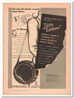 rothberg-gross inc 1946 little edition junior crowd handbag vintage ad