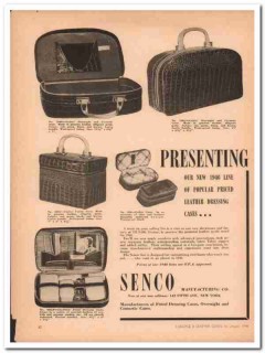 Senco Mfg Company 1946 Vintage Ad Leather Dressing Cases Presenting