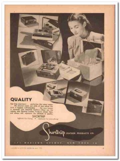 Shortrip Leather Products Company 1946 Vintage Ad Luggage Quality Case