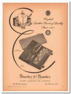 Stanley And Stanley Inc 1946 Vintage Ad Leather Goods English Quality