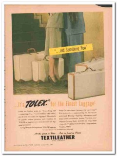 Textileather Corp 1946 Vintage Ad Luggage Tolex New Plastic Finest