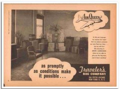 Travelers Bag Company 1946 Vintage Ad Luggage Air Queen Conditions