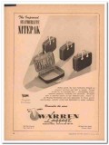 Warren Luggage Company 1946 Vintage Ad Featherlite Nitepak Improved