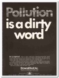brown and root inc 1967 pollution dirty word water quality vintage ad