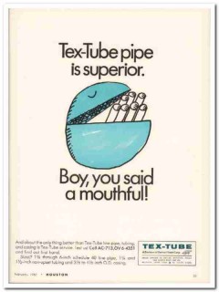 Detroit Steel Corp 1967 Vintage Ad Oil Gas Line Pipe Tex-Tube Superior Detroit Steel Corp 1967 Vintage Ad Oil Gas Line Pipe Tex-Tube Superior