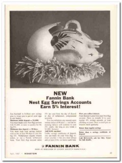 fannin bank 1967 nest egg savings account earn interest vintage ad fannin bank 1967 nest egg savings account earn interest vintage ad