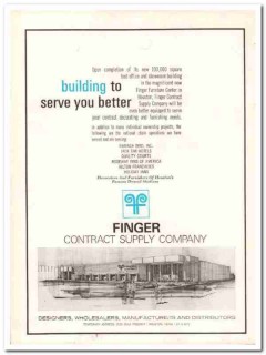 finger contract supply company 1967 new showroom furniture vintage ad