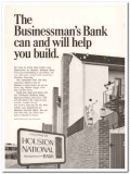 houston national bank 1967 businessman real estate loan vintage ad