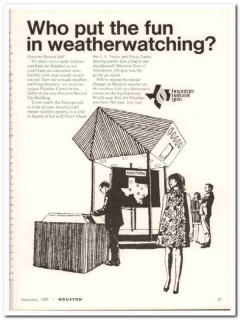 Houston Natural Gas Corp 1967 Vintage Ad Weatherwatch Weather Center