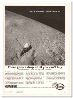 Humble Oil Refining Company 1967 Vintage Ad ENCO Resources Space Humble Oil Refining Company 1967 Vintage Ad ENCO Resources Space