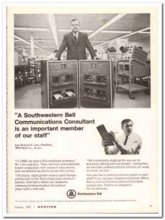 southwestern bell 1967 richard n lane tracor communications vintage ad