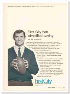 first city national bank houston 1968 oiler pete beathard vintage ad first city national bank houston 1968 oiler pete beathard vintage ad
