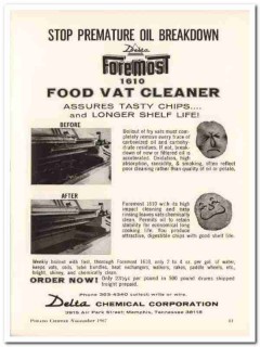 delta chemical corp 1967 oil foremost food vat cleaner vintage ad