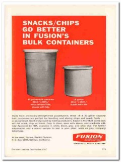 fusion rubbermaid corp 1967 bulk containers snack food vintage ad fusion rubbermaid corp 1967 bulk containers snack food vintage ad