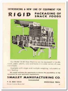 smalley mfg company 1967 rigid packaging snack food vintage ad smalley mfg company 1967 rigid packaging snack food vintage ad