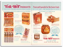 tid-bit products company 1967 processed tavern snack food vintage ad