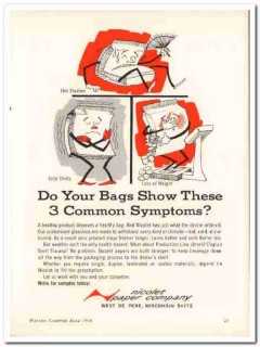 nicolet paper company 1968 hot cold weight loss snack bags vintage ad