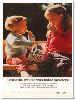 riegel paper corp 1968 rps-n crisp potato chip snack food vintage ad