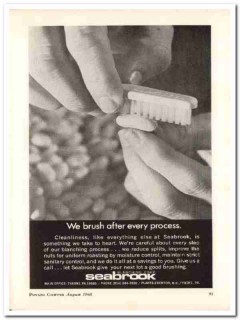 seabrook blanching corp 1968 brush peanut snack food vintage ad seabrook blanching corp 1968 brush peanut snack food vintage ad