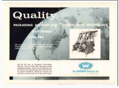 woodman company 1968 fleet-weight dual-pac packaging food vintage ad