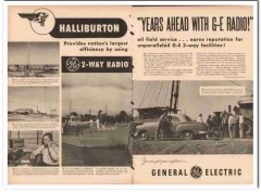 General Electric Company 1954 Vintage Ad 2-Way Radio Halliburton Oil General Electric Company 1954 Vintage Ad 2-Way Radio Halliburton Oil