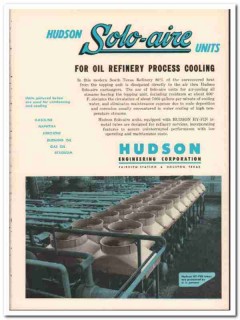 Hudson Engineering Corp 1954 Vintage Ad Oil Solo-Aire Process Cooling