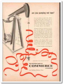 national bank of commerce 1957 houston tx pumping red tape vintage ad national bank of commerce 1957 houston tx pumping red tape vintage ad