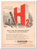 Girdler Company 1957 Vintage Ad Hydrogen Plants Engineer Constructors Girdler Company 1957 Vintage Ad Hydrogen Plants Engineer Constructors