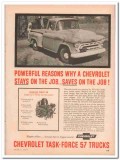 chevrolet 1957 powerful reasons compact v8 chevy truck vintage ad