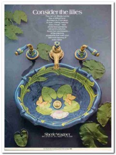 sherle wagner international inc 1976 lilies sink plumbing vintage ad