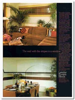 levolor lorentzen inc 1976 riviera blinds wall with stripes vintage ad